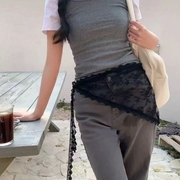  عکس2 مینی اسکارف گیپور مشکی